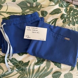 Figs size medium top and bottom set in “denim”